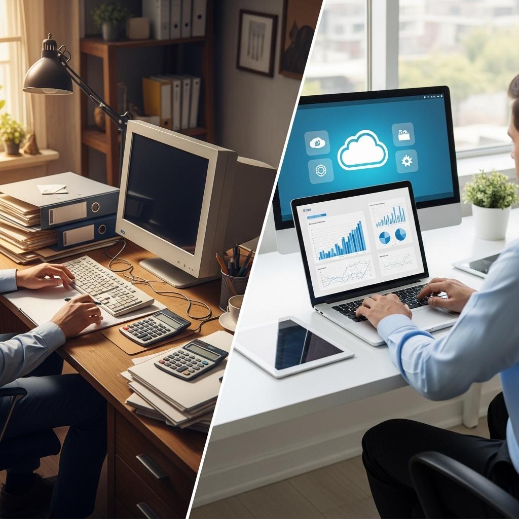 ما الفرق بين النظام المحاسبي التقليدي والنظام السحابي؟